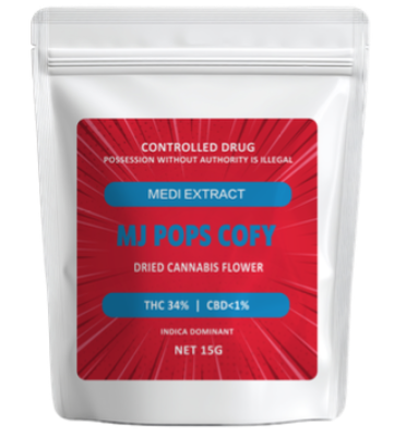 community photo of MJ MJ POPs Cofy THC 34% 15g (small buds) Flower 15g