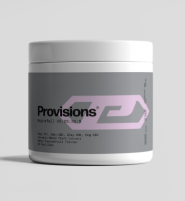 Provisions Nightfall 25:25:25:5 Pastilles (THC25mg/CBD25mg/CBN25mg/CBC5mg) **90 Pack**