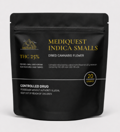 Mediquest Indica Smalls 25%THC - 20g Pouch