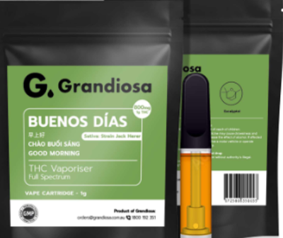 community photo of Grandiosa Grandiosa Vaporizer Buenos Dias 800mg THC 1g Sativa- Jack Herer Vapes 1ml