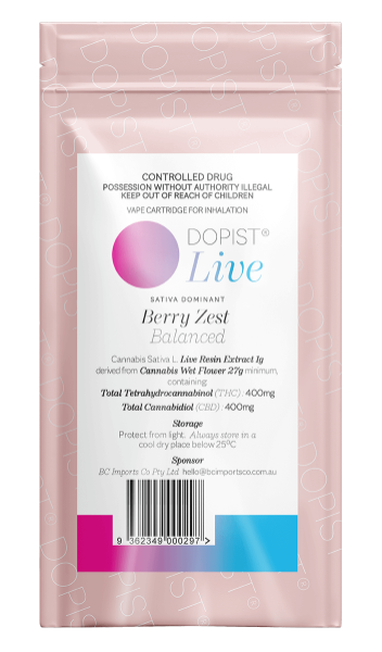 Dopist Live Berry Zest Balanced (Live Resin)