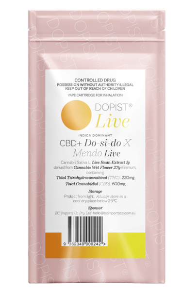 Dopist Live CBD+ Do-si-do x Mendo (Live Resin)