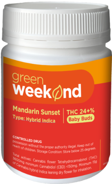 community photo of Grandiosa Grandiosa Green Weekend • Mandarin Sunset • 24+% THC • 15g Flower 15g