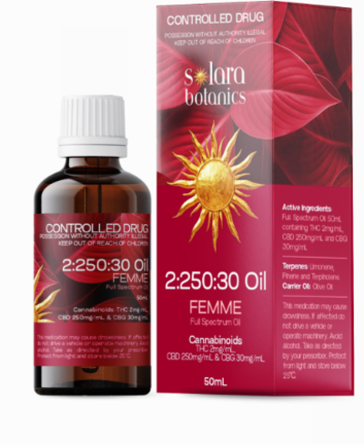 Solara Botanics 2:250:30 Full Spectrum Oil FEMME