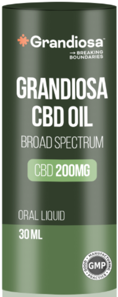 Grandiosa Grandiosa CBD Oil Broad Spectrum (200mg/ml) 30ml
