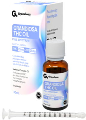 community photo of Grandiosa Grandiosa Oil THC 25mg/ml CBD 25mg/ml 30ml Oil 30ml