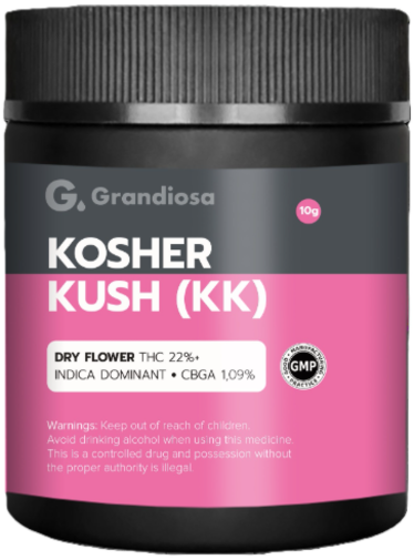 community photo of Grandiosa Grandiosa Dry Flower • Kosher Kush (KK) • 22+% THC • 10g Flower 10g